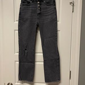 Loft High Rise straight cropped jeans. Size 25/0